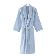 Soft Cotton - Unisex robe Micro cotton, light blue, XXL - Bathrobe