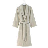 Soft Cotton - Unisex robe Micro cotton, light beige, XL - Bathrobe