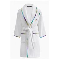 Soft Cotton - Baby robe Rainbow boy in gift pack, white - Bathrobe