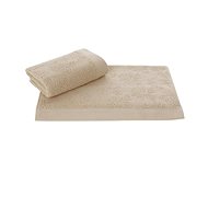 Soft Cotton Osuška Leaf 75 × 150 cm, béžová - Bath Towel
