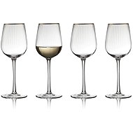 Lyngby Glas Sada sklenic na bílé víno 300 ml 4 ks Palermo Gold  - Glass