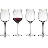 Lyngby Glas Sada sklenic na červené víno 300 ml 4 ks Palermo Gold  - Glass
