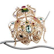 LAALU Beetle on clip gold with rhinestones 15 cm - Christmas Ornaments