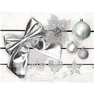 LAALU Christmas ornaments - set SILVER FLAGS, for trees 120 - 210 cm - Christmas Ornaments