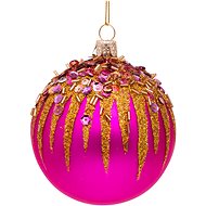 LAALU Christmas decorations - glass ball with sprinkles, diameter 8 cm - Christmas Ornaments