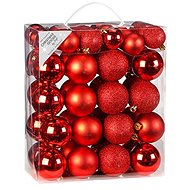 LAALU Christmas decorations - balls, red, diameter 4 and 5 cm, 44 pcs - Christmas Ornaments