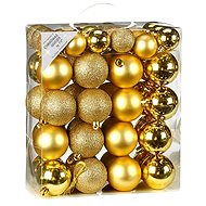 LAALU Christmas ornaments - balls, gold, diameter 4 and 5 cm, 44 pcs - Christmas Ornaments