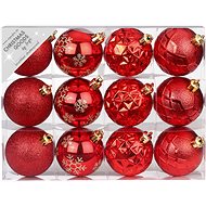 LAALU Christmas decorations - balls, red, diameter 6 cm, 12 pcs - Christmas Ornaments