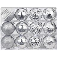 LAALU Christmas ornaments - balls, silver, diameter 6 cm, 12 pcs - Christmas Ornaments