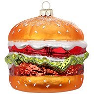 Vánoční skleněná ozdoba Cheesburger 10 cm - Vánoční ozdoby