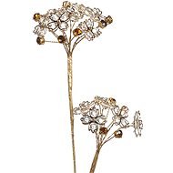 LAALU  Luxusný zlatý kvietok s kvetmi z kamienkov 51 cm - Dekorácia