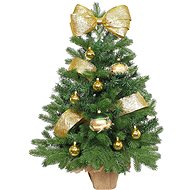 LAALU Christmas tree decorated - GOLD TONS, 25 ornaments, 75 cm - Christmas Tree