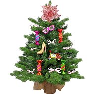 LAALU Christmas tree decorated - LADIES RIDING, 15 ornaments, 75 cm - Christmas Tree