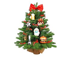LAALU Christmas tree decorated - Gentleman's Ride, 13 ornaments, 75 cm - Christmas Tree