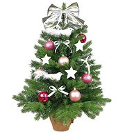 LAALU Christmas tree decorated with LED lights - PINK COLLECTION, 35 ornaments, 60 cm - Christmas Tree