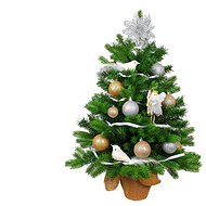 LAALU Christmas tree decorated with LED lights - ANGEL, 23 ornaments, 60 cm - Christmas Tree