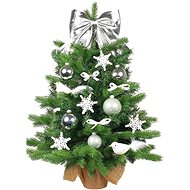 LAALU Christmas tree decorated - WHITE CHRISTMAS, 27 ornaments, 75 cm - Christmas Tree