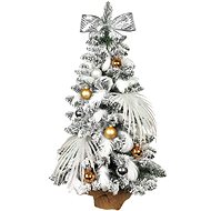 LAALU Christmas tree decorated with LED lights - POLAR GOLD, 41 ornaments, 60 cm - Christmas Tree