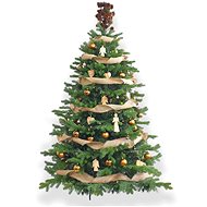 LAALU Christmas tree decorated - RUSTIC CHRISTMAS, 68 ornaments, 210 cm - Christmas Tree