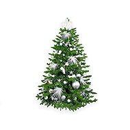 LAALU Christmas tree decorated - POLAR WHITE II, 200 ornaments, 450 cm - Christmas Tree