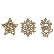 LAALU Christmas ornaments - champagne, 10 cm, 3 pcs - Christmas Ornaments
