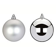 LAALU Christmas ornaments - balls, silver, diameter 15 cm, 2 pcs - Christmas Ornaments
