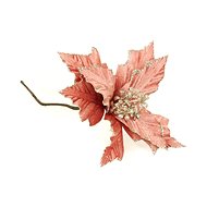 LAALU Set of 2 decorations: old-pink flower with champagne border 18 cm - Christmas Ornaments