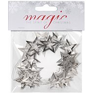 Řetěz stříbrný s hvězdičkami 2 m - Vánoční ozdoby