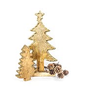 LAALU Sada 2 ks dekorací: Stromek dřevěný velký a malý - Christmas Decoration