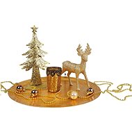 LAALU Sada 5 ks dekorací ZLATÝ TŘPYT - Christmas Decoration