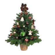 LAALU Christmas tree decorated - NATURE'S NATURE, 44 ornaments, 75 cm - Christmas Tree