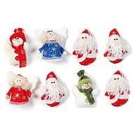 LAALU Christmas ornaments - textile figures, 8 cm, 8 pcs - Christmas Ornaments