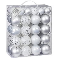 LAALU Christmas decorations - balls, white, diameter 4 and 5 cm, 50 pcs - Christmas Ornaments