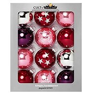 LAALU Christmas decorations - balls, pink, diameter 8 cm, 12 pcs - Christmas Ornaments
