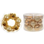LAALU Christmas ornaments - balls, gold, diameter 4 cm, 18 pcs - Christmas Ornaments
