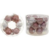 LAALU Christmas decorations - balls, pink, diameter 4 cm, 18 pcs - Christmas Ornaments