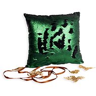 LAALU Decorative pillow green - black with sequins 40 x 40 cm - Pillow