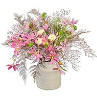 LAALU Kytice s vázou TŘPYTIVÁ CHAMPAGNE - Artificial Flower