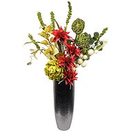 LAALU Váza keramická stříbrná 39 cm - Artificial Flower