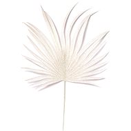LAALU Set of 2 decorations: decorative leaves white with glitter 44 cm - Artificial Flower