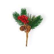 Větvička s šiškami a bobulemi 12 cm - Umělá květina