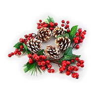 Wreath with berries and pine cones 30 cm - Decoration