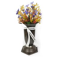 Vase with purple flowers 37 x 15 cm - Decoration