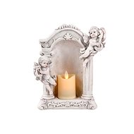 Angels with LED lights 18,5 x 12,5 x 22,5 cm - Decoration