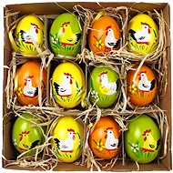 Set of 12 decorations: easter eggs 12 pcs - Easter Decoration