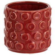 LAALU Váza / svícen keramický červený 12 x 12 x 11 cm - Vase