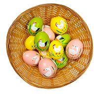 Set of 12 decorations: easter eggs 12 pcs coloured - Easter Decoration