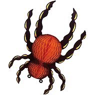 Pavouk papírový černo-oranžový 41 cm - Dekorace