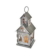 LAALU LED lucerna světelná ŠEDÁ 12,5 x 25 cm - Lucerna