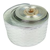 LAALU Ribbon - silver with shiny pattern, 6 cm x 10 m - Ribbon